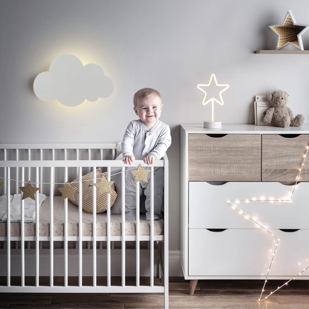 Wolkensilhouette LED-Wandleuchte mit sanftem Glühen