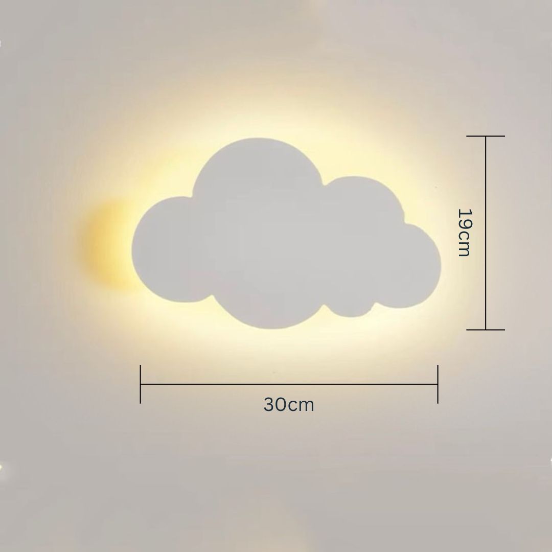 Wolkensilhouette LED-Wandleuchte mit sanftem Glühen