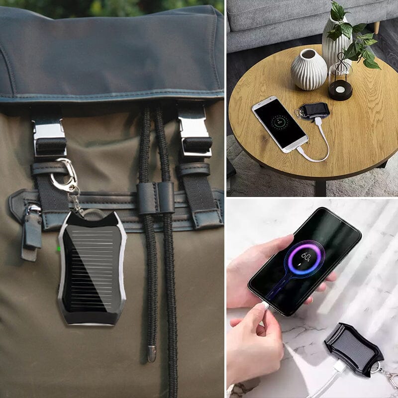 Mini Solar-Powerbank mit Schlüsselanhänger – Notfall-Ladegerät für unterwegs