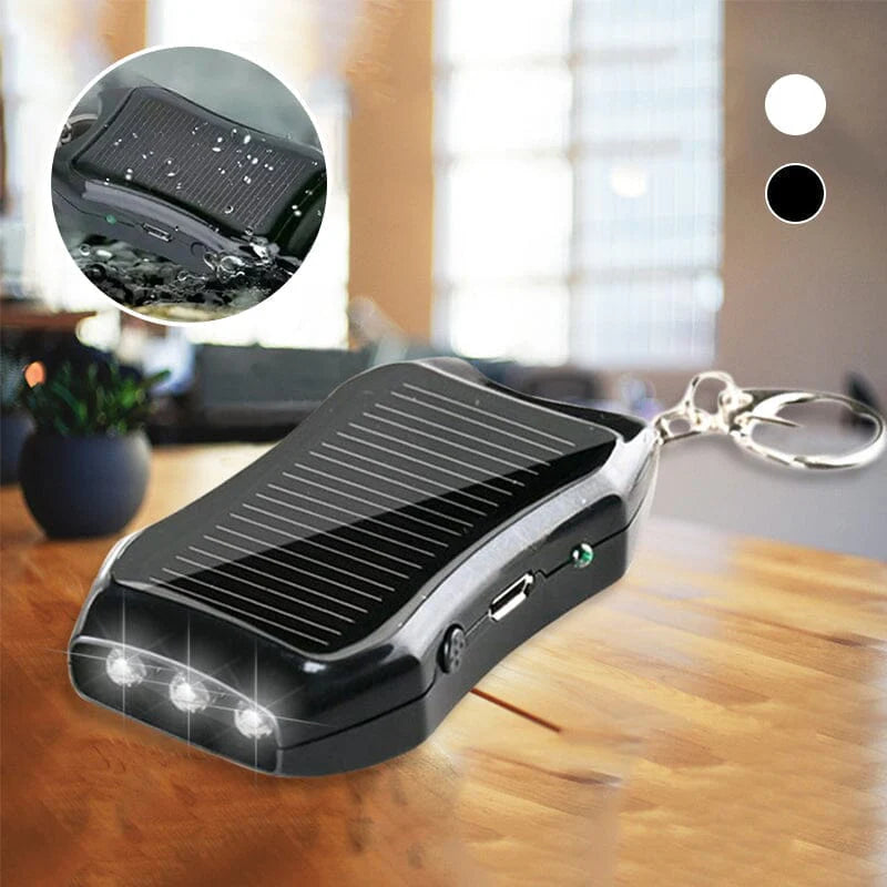 Mini Solar-Powerbank mit Schlüsselanhänger – Notfall-Ladegerät für unterwegs