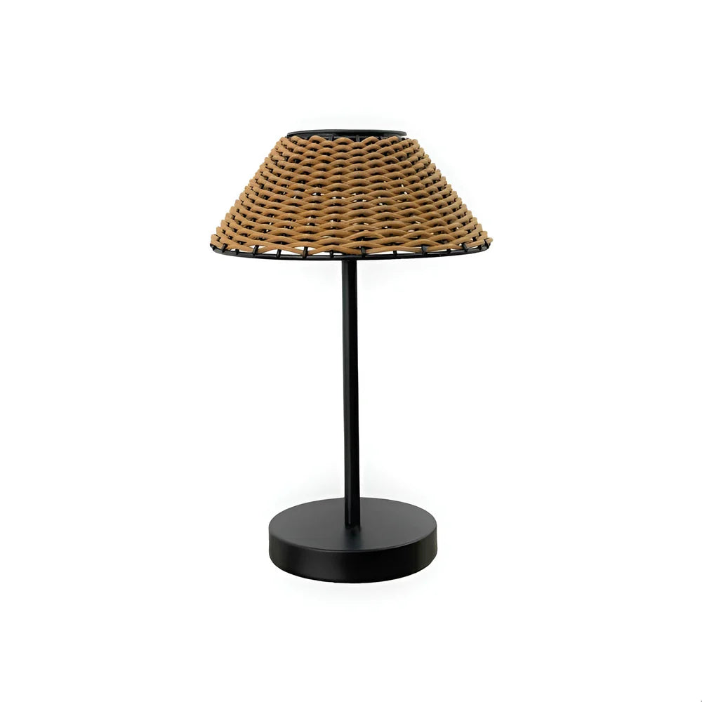 SolWeava – Solar Tischlampe mit Geflecht für draußen