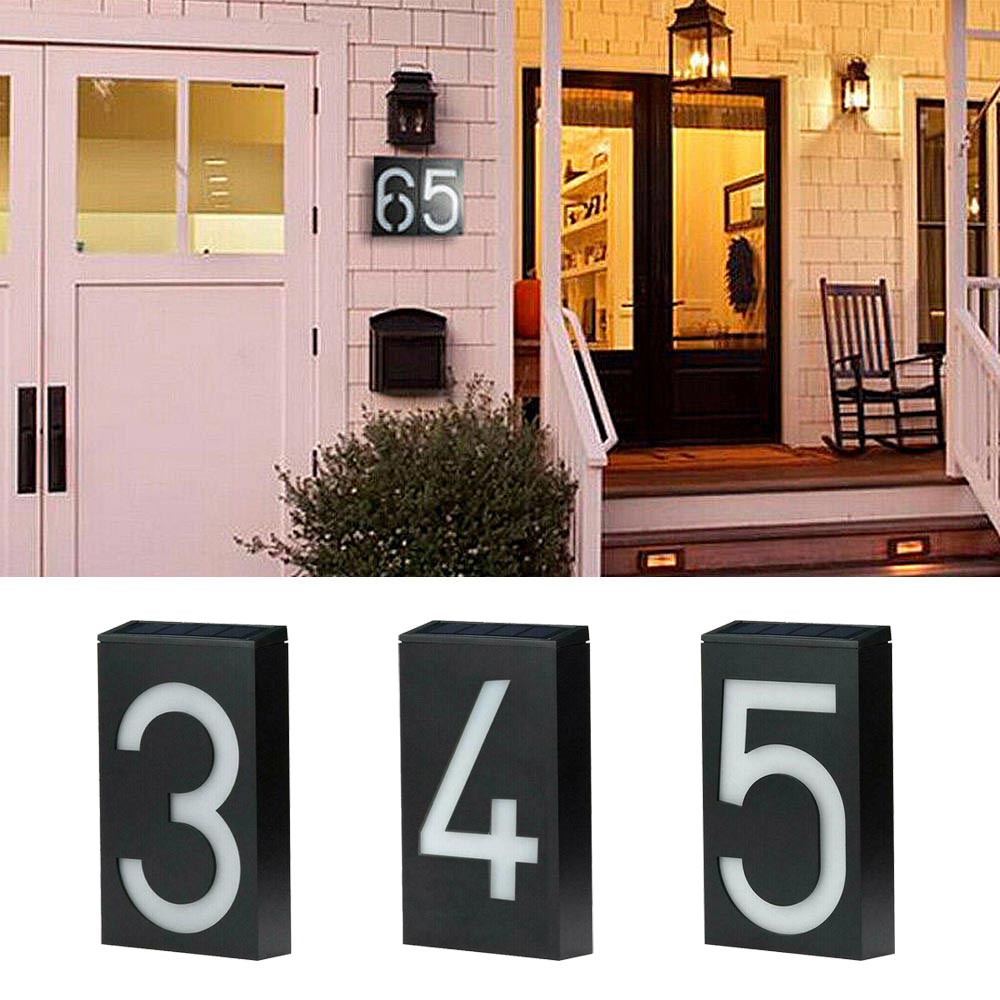 Beleuchtetes Solar-Hausnummernschild für Ihr Zuhause
