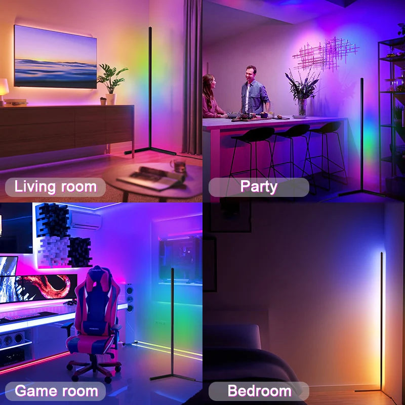 ChromaGlow – Intelligente LED-Stehleuchte mit Farbwechsel & App-Steuerung