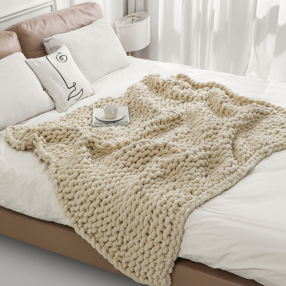 Delara – Handgestrickte Gewichtsdecke für besseren Schlaf & Entspannung