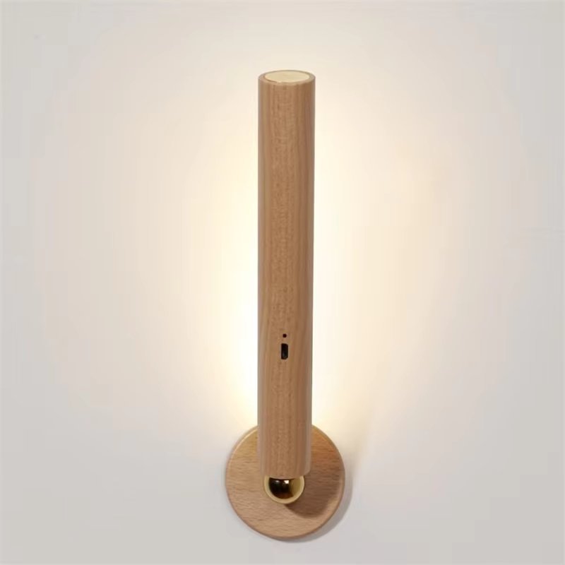 Lustre - Wiederaufladbare Wandleuchte aus Holz