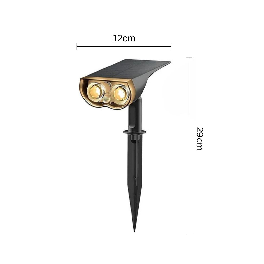 HelioRay – 2-in-1 Solar-LED-Projektor & Gartenstrahler für Außenbereiche