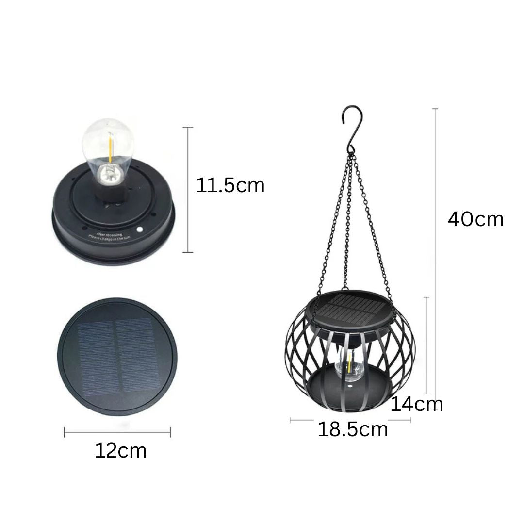 Gleamkin – Hängende Solar-LED-Laterne für Garten, Balkon & Terrasse