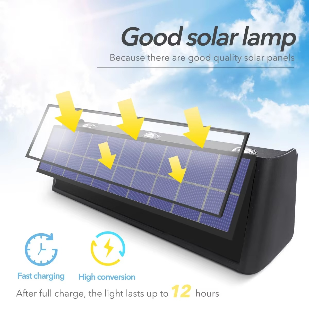 DuoRay - Große Auf&Ab Solar LED-Wandleuchte