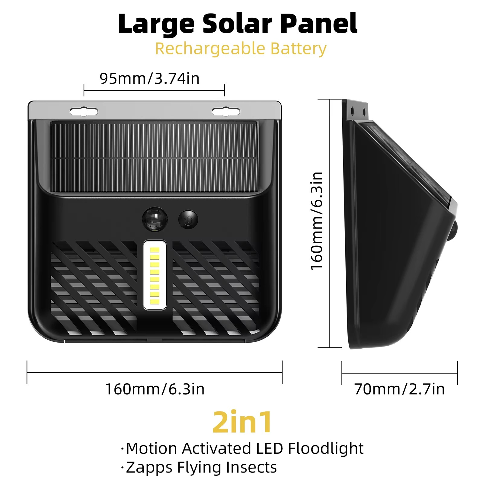 BugRazor - Solar-Moskito-Killer-Wandleuchte