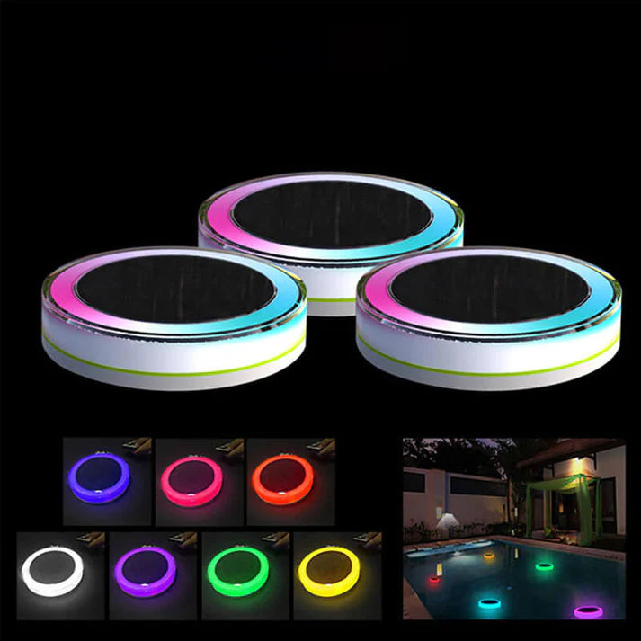 AquaGlow – Schwimmende Solar-LED-Poolleuchte mit Farbwechsel