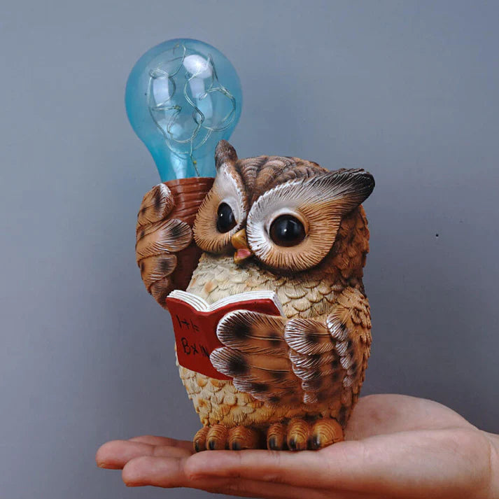 OwlForest - Dekoratives Solar Eule LED Nachtlicht