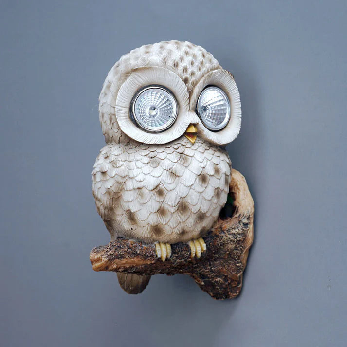 OwlForest - Dekoratives Solar Eule LED Nachtlicht