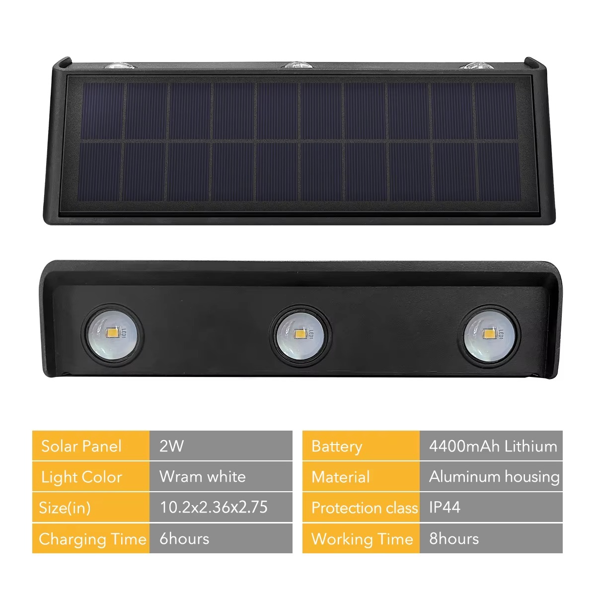 DuoRay - Große Auf&Ab Solar LED-Wandleuchte