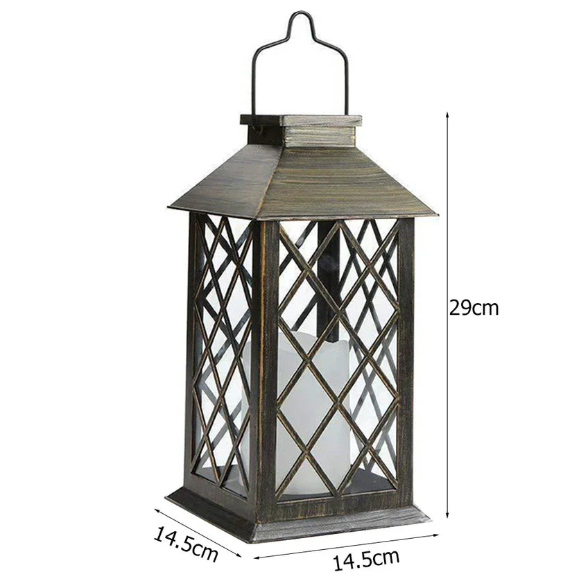 GlowHaven – Solarlaterne mit LED-Kerzenlicht für Garten & Terrasse