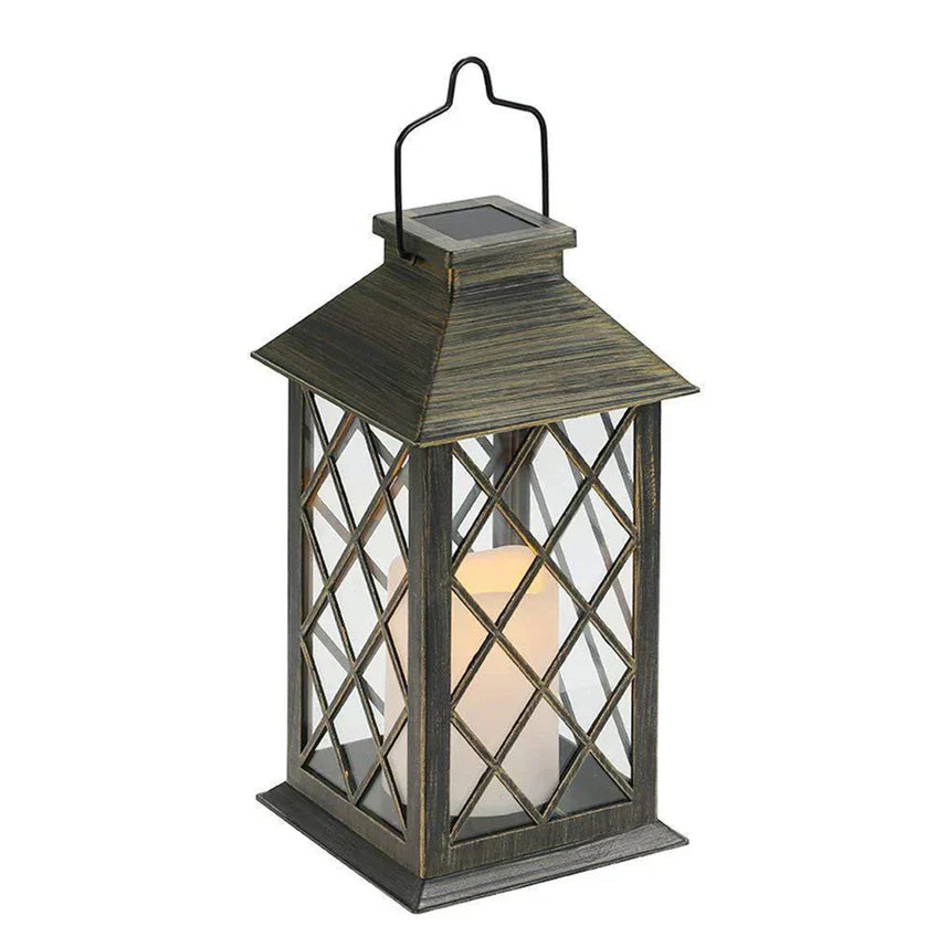 GlowHaven – Solarlaterne mit LED-Kerzenlicht für Garten & Terrasse
