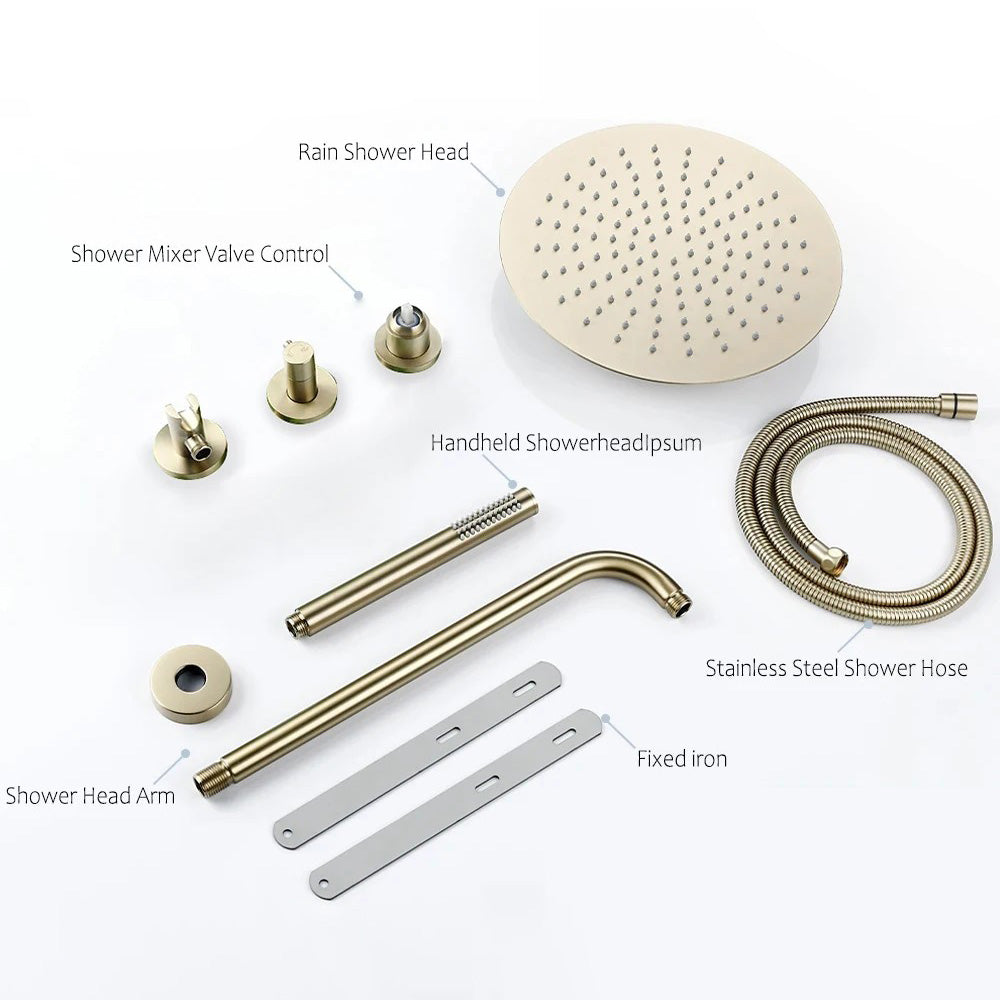 RainDrop - Wandmontierte Regenbrausegarnitur