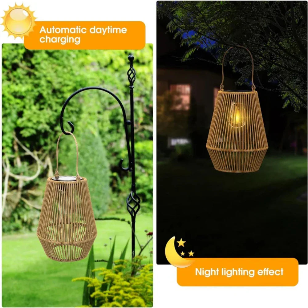 RotaLuma™ – Handgeflochtene Solarlampe für den Garten