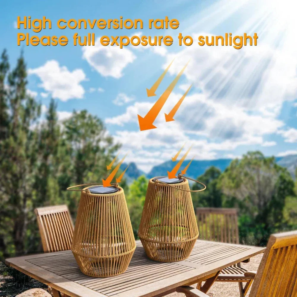 RotaLuma™ – Handgeflochtene Solarlampe für den Garten