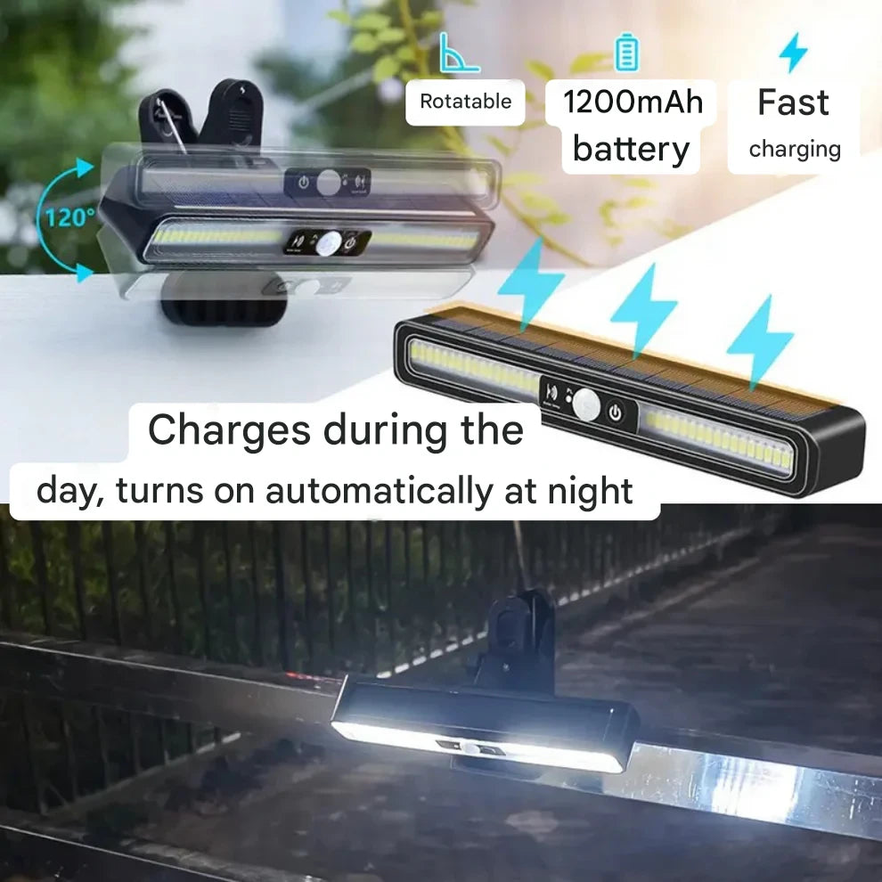 SnapLite – Solar-LED-Leuchte zum Anstecken für Zaun, Balkon & Garten