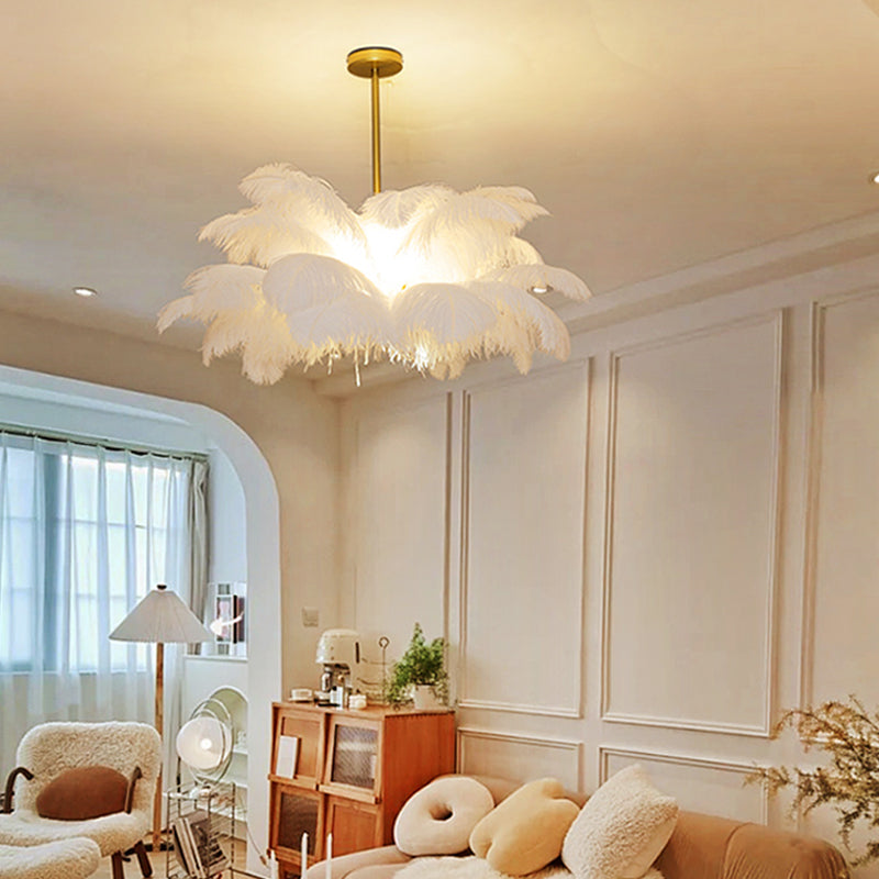 Feathra – Elegante LED-Feder-Deckenleuchte für Schlafzimmer & Wohnzimmer