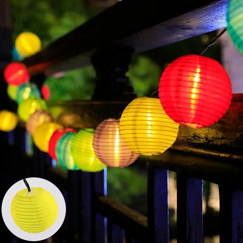 GlowLoom – Solarbetriebene Laternen-Lichterkette für Garten & Feste