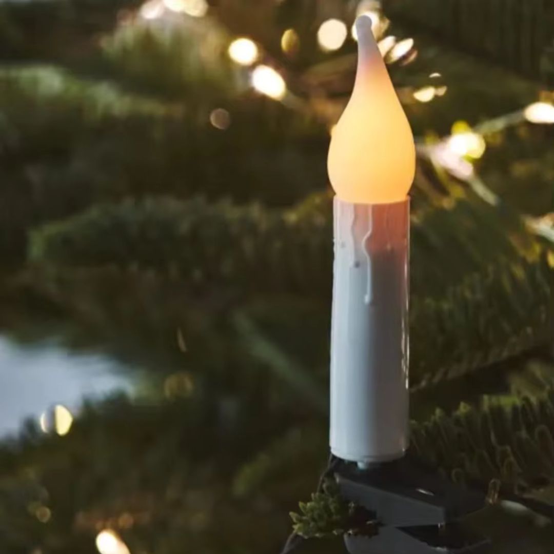 Kabellose Weihnachtsbaum-Kerzen mit Clips & Fernbedienung