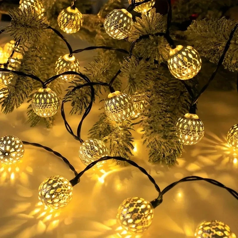 NoctaLume – 5 m Solar-Lichterkette im marokkanischen Stil für Garten & Balkon