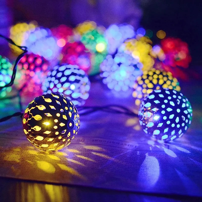 NoctaLume – 5 m Solar-Lichterkette im marokkanischen Stil für Garten & Balkon
