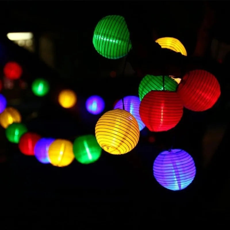 GlowLoom – Solarbetriebene Laternen-Lichterkette für Garten & Feste