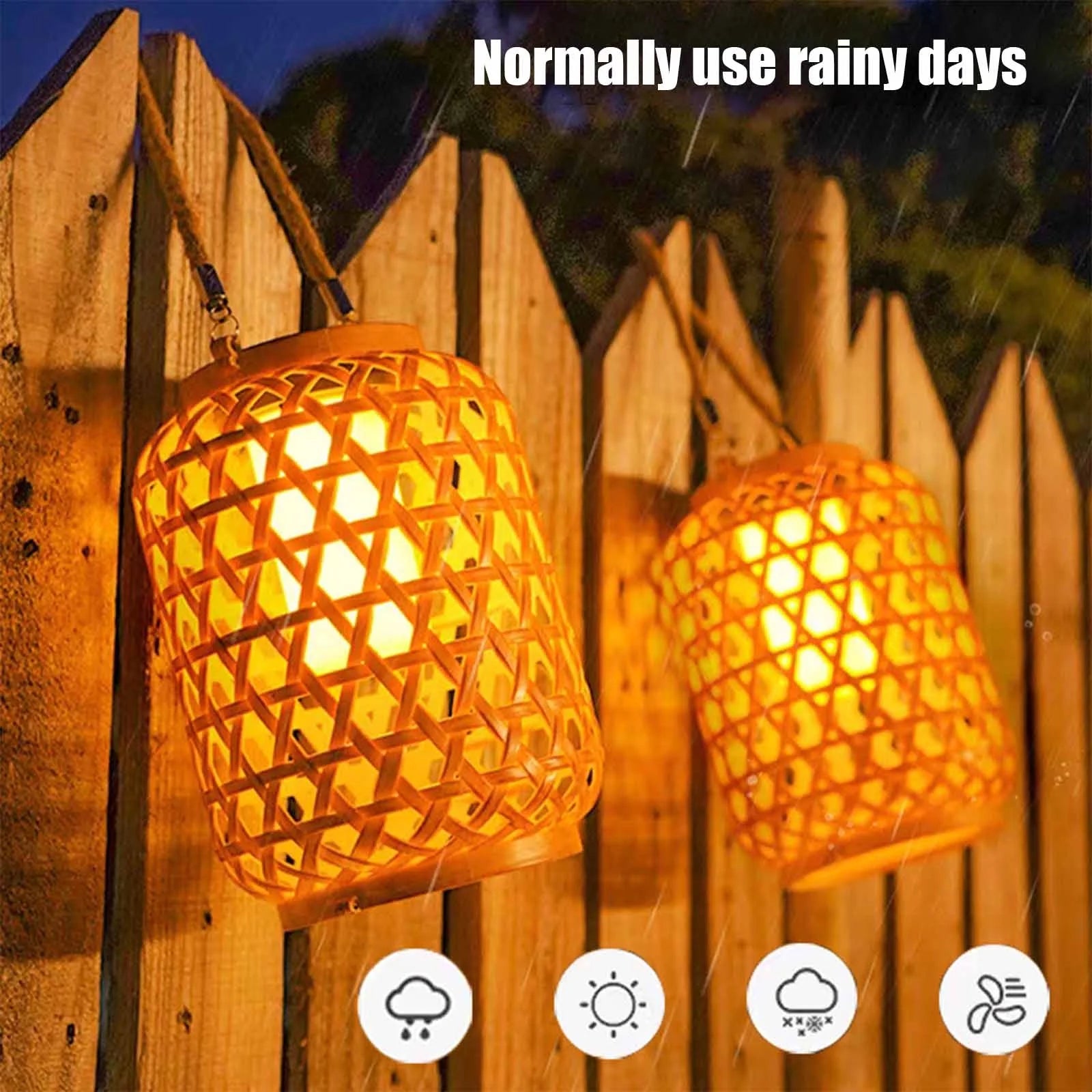 RavaLuna – Solar Rattan Laterne für den Garten