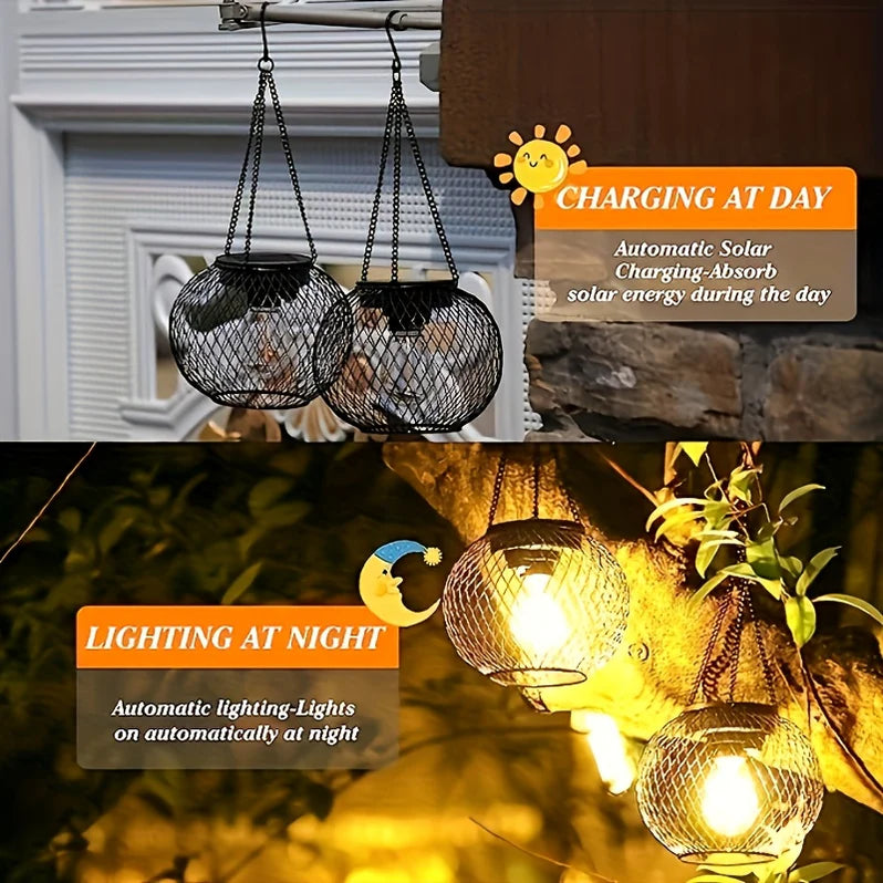 Solantra – Elegante Solar-Gartenlaterne mit LED & Tragegriff