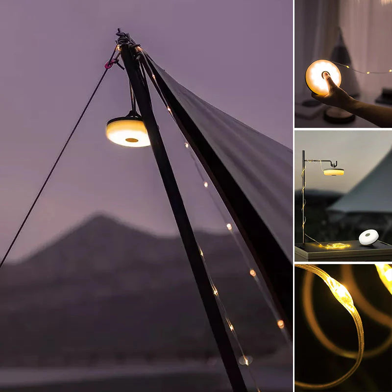GlowTrail – Tragbare 10m LED-Lichterkette mit USB & Solar für Camping & Outdoor