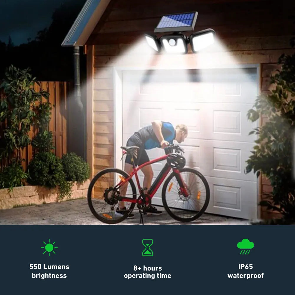 GlühenFlex™- Die ultra-helle Solar-Bewegungsmelder-Sicherheitsleuchte