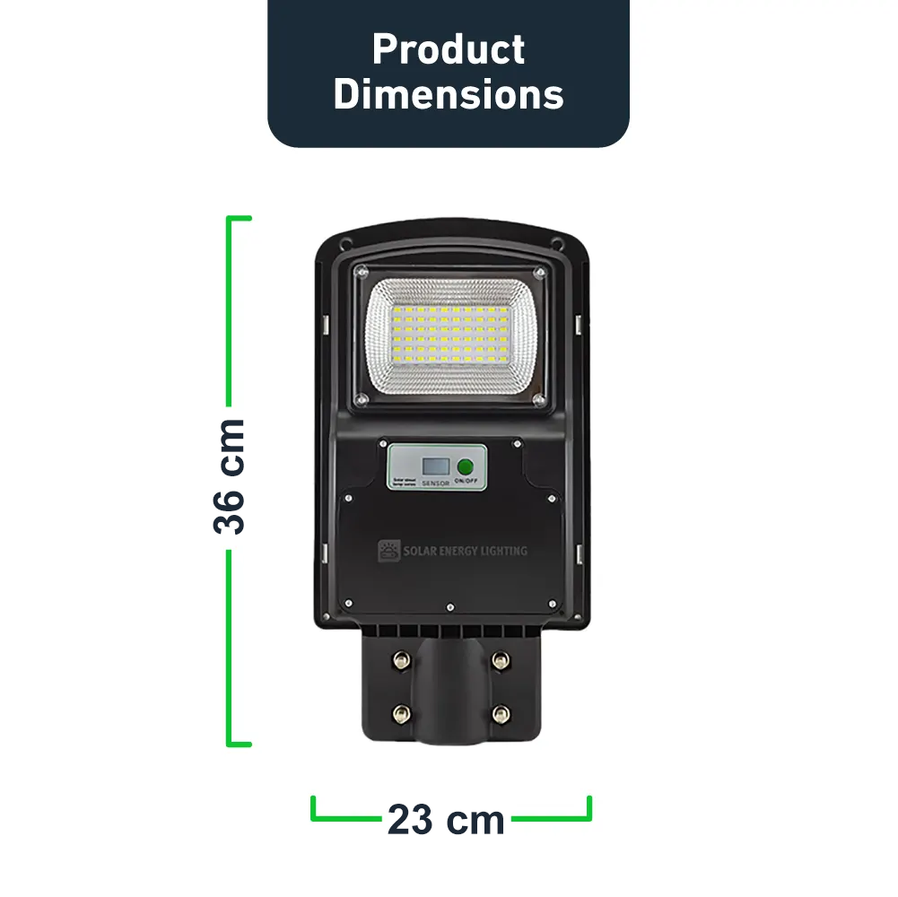 IlluminateSolarMega™- 225W Solar-Straßenleuchte mit hoher Helligkeit 5500 Lumen