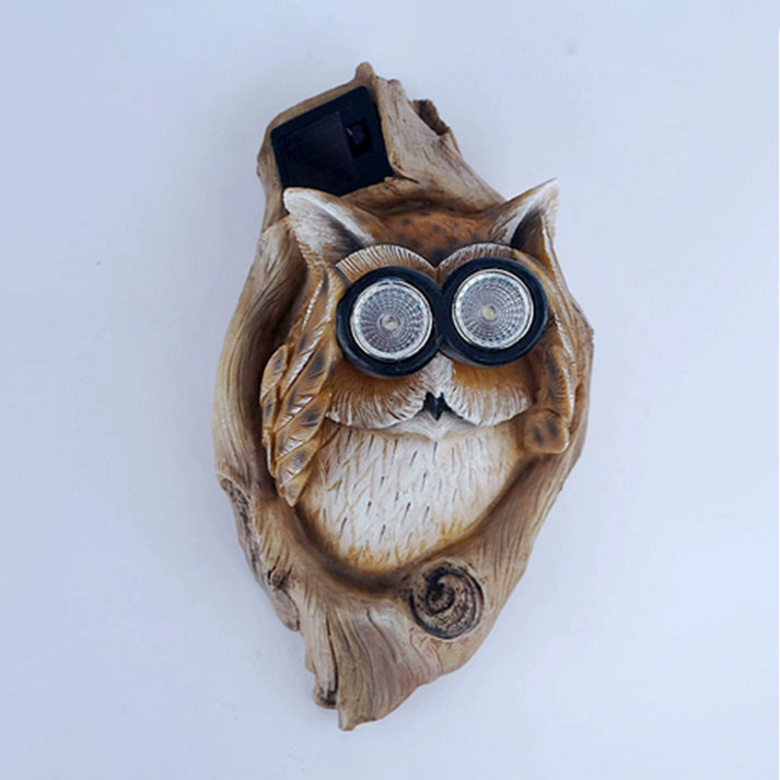 OwlForest - Dekoratives Solar Eule LED Nachtlicht