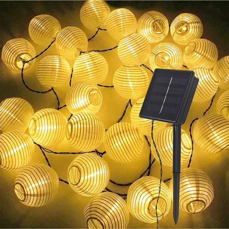 GlowLoom – Solarbetriebene Laternen-Lichterkette für Garten & Feste