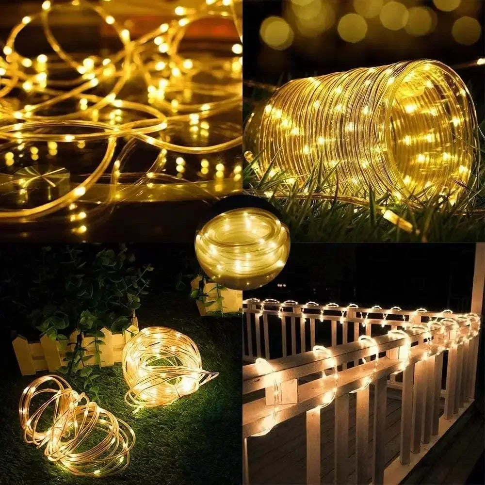 SolarTwine Solar Lichterschlauch – Wasserdichte LED Lichterkette für Garten & Weihnachten