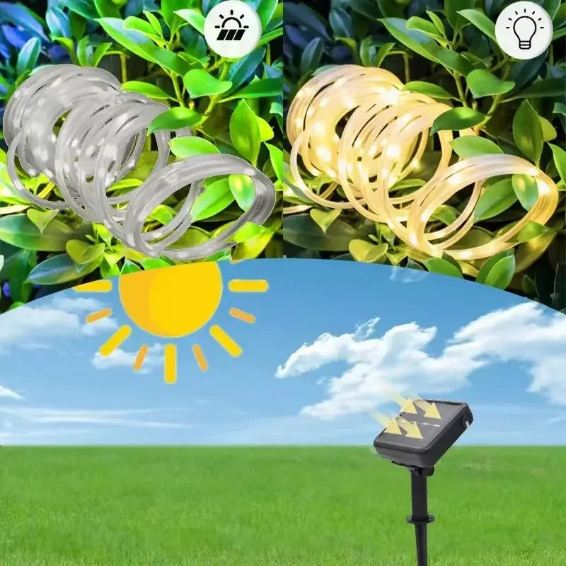 SolarTwine Solar Lichterschlauch – Wasserdichte LED Lichterkette für Garten & Weihnachten