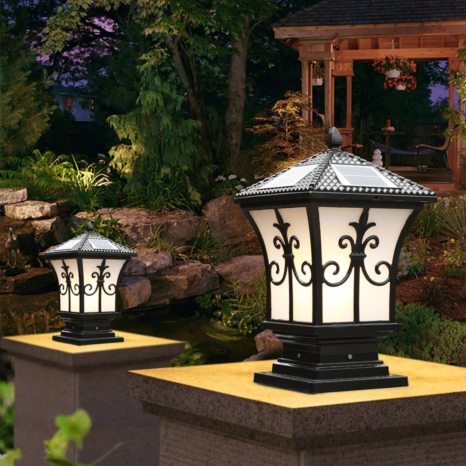 ShadowLite – Solarbetriebene LED Gartenpfeilerleuchte
