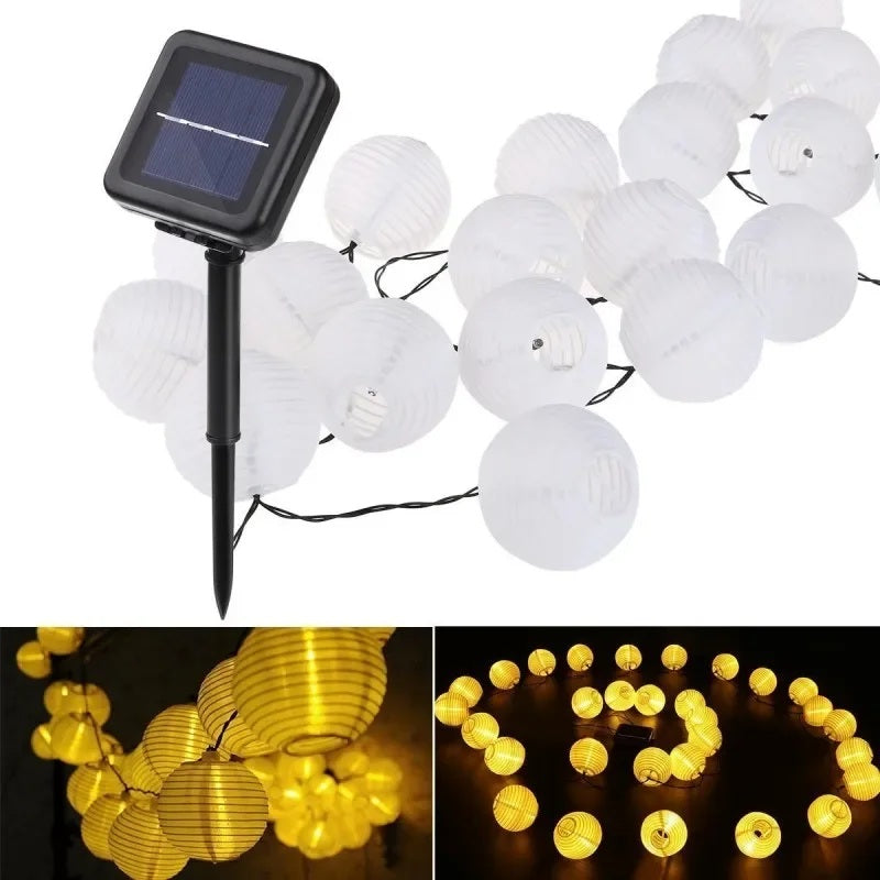GlowLoom – Solarbetriebene Laternen-Lichterkette für Garten & Feste