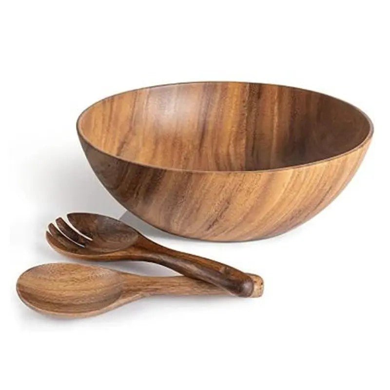 Große Akazienholz Salatschüssel-Set