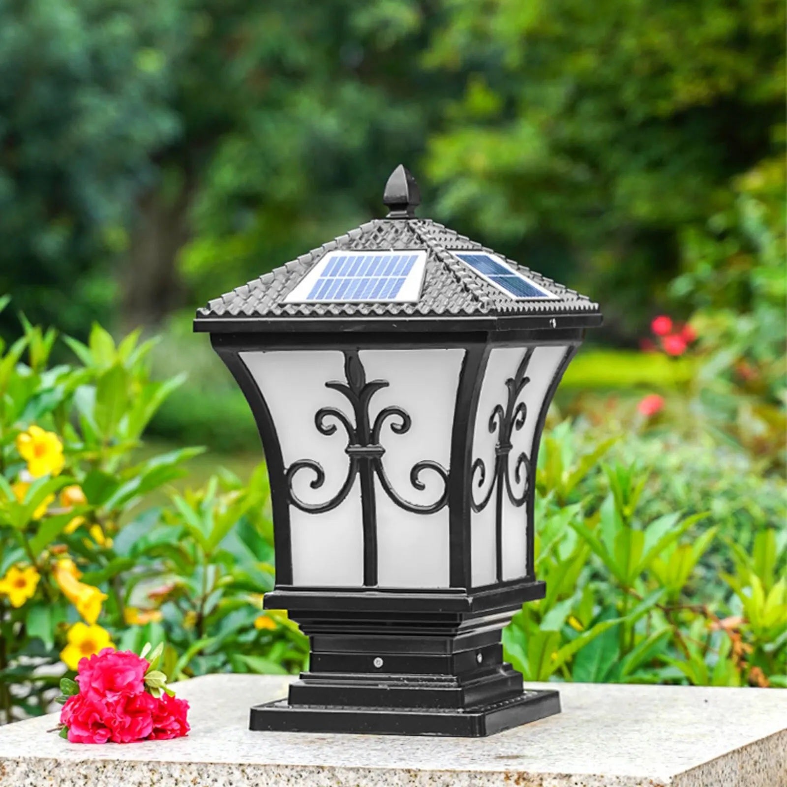 ShadowLite – Solarbetriebene LED Gartenpfeilerleuchte