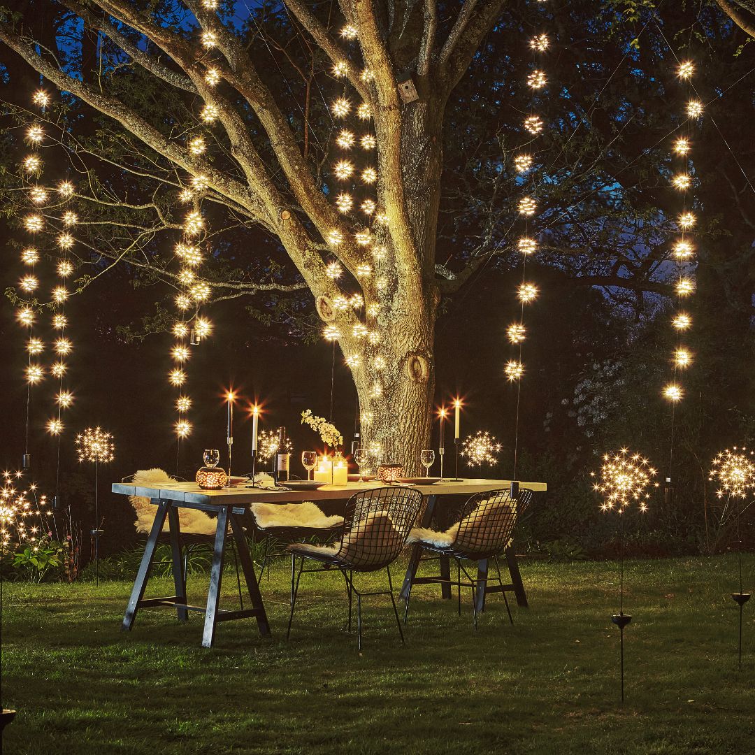 NoirBurst – Schwarze LED Sternlichter Außen