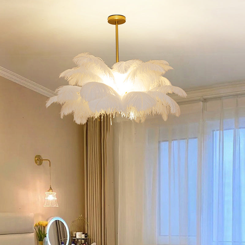 Feathra – Elegante LED-Feder-Deckenleuchte für Schlafzimmer & Wohnzimmer