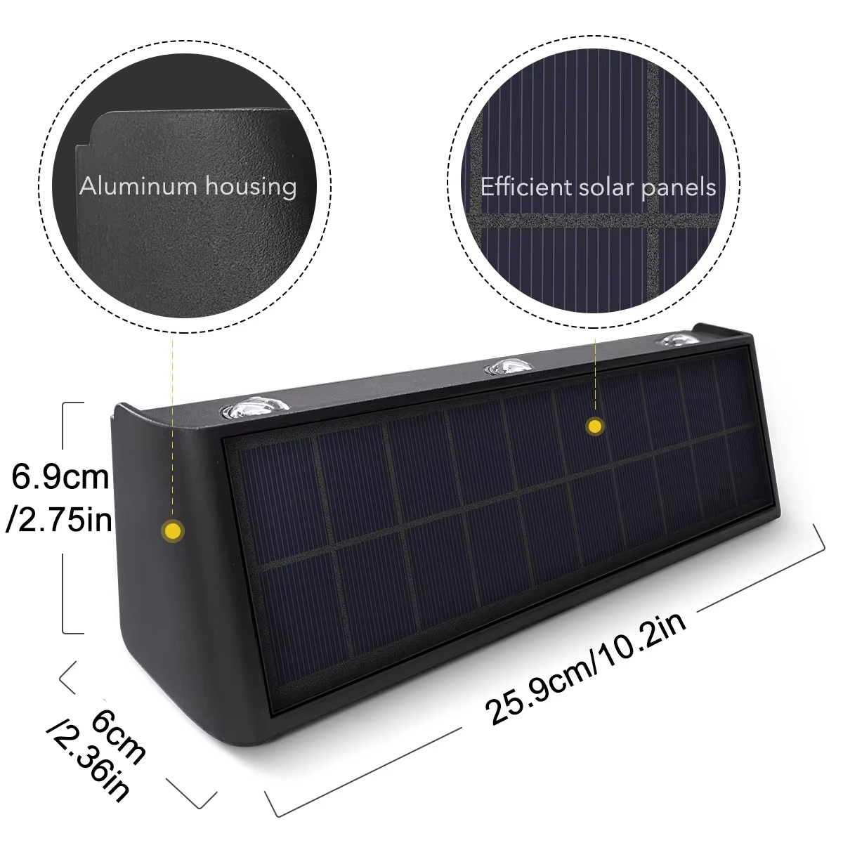 DuoRay - Große Auf&Ab Solar LED-Wandleuchte