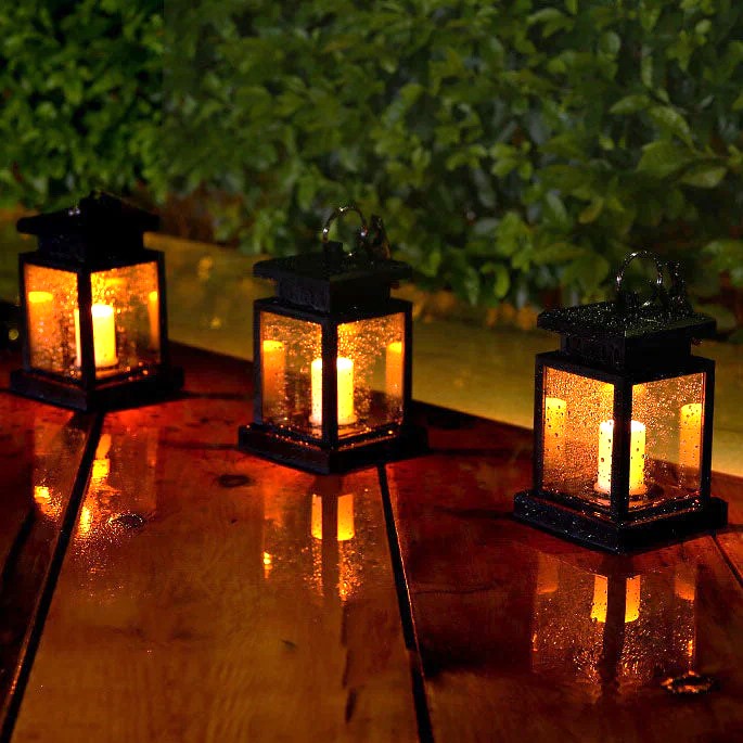 LumaEve – Hängende LED-Kerzenlaterne im klassischen Design für Garten & Balkon