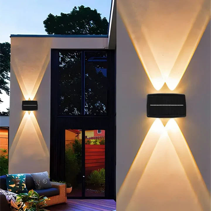 LumiVive - Solar-LED-Wandleuchte für den Außenbereich