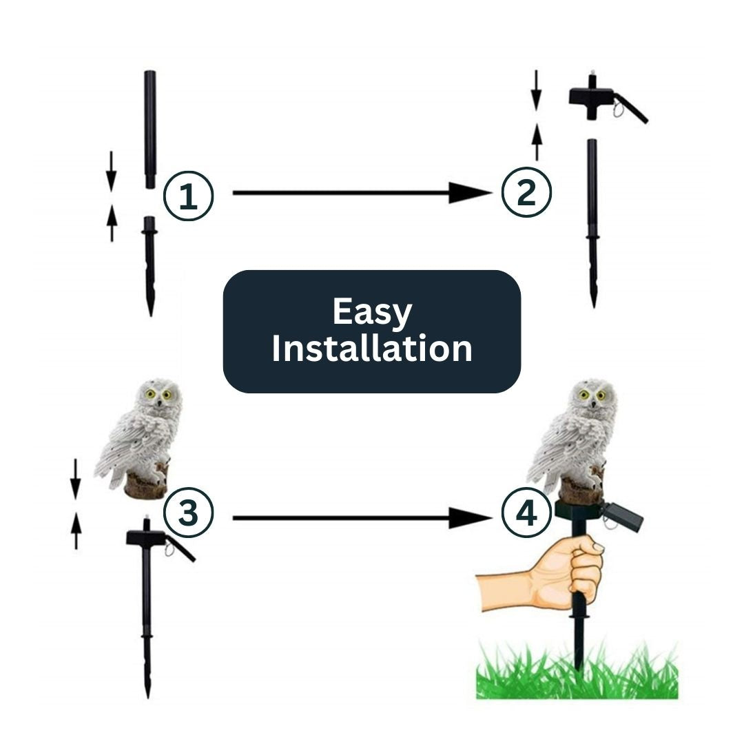 Owlglow - Solarbetriebene LED-Gartenlampe