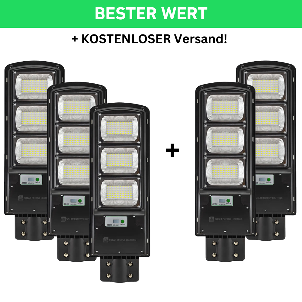 IlluminateSolarMega™ - Die ultimative 450W/6500 Lumen ultra-helle Solar-Straßenleuchte