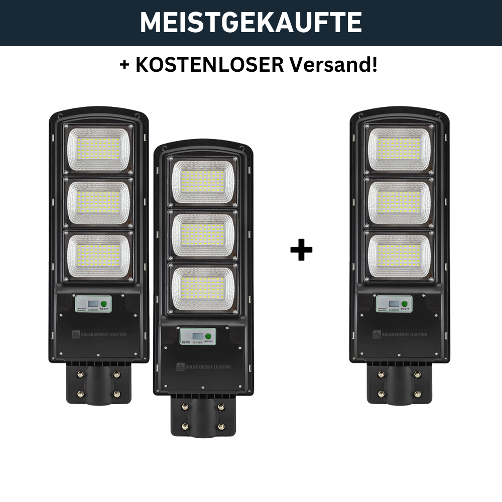 IlluminateSolarMega™- Die Ultimative 375W/6500 Lumen Ultra-helle Solar-Straßenleuchte